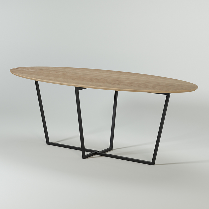 KAS0320-1 / Table Ellipse Iron (220x90x77)