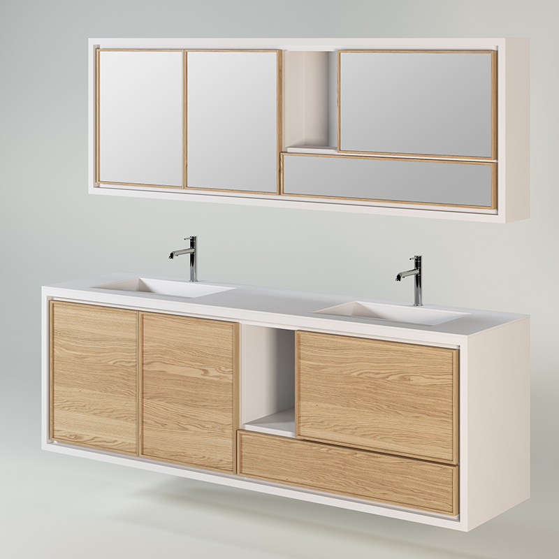 KAS0612-3 / Sdb Roma / 7 étagères supérieures (210x53x220)