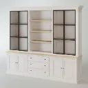 KAS0509-4 / Vitrine New Rio / tablette chêne (282x47x240)