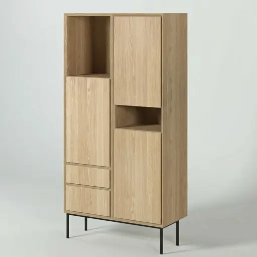 KAS0105-3 / Buffet Cadiz 3 portes & 2 tiroirs (110x50x220)